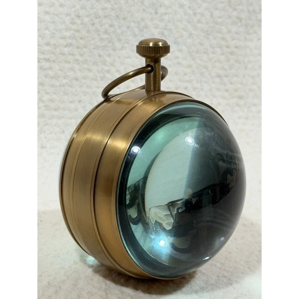 Great Lakes Steamline Decorative Brass Nautical Clock Compass Desk Display Multi